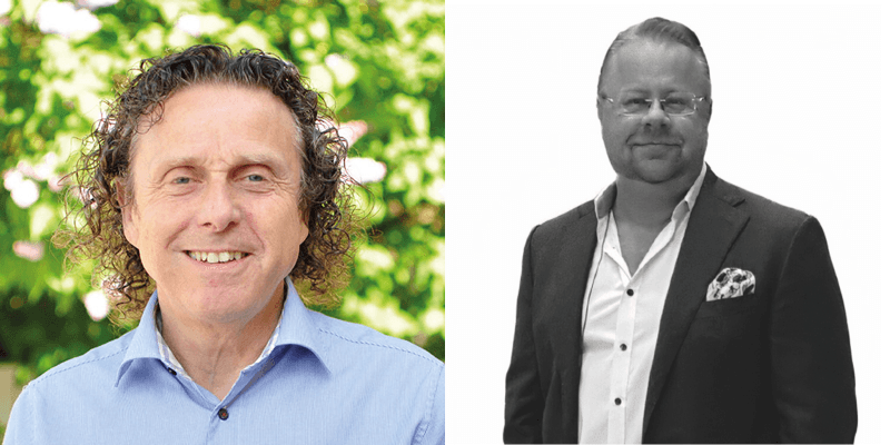 <p>Lennart Engelhardt, VD Happyr & Claes Persson, VD Gigger Group</p>
