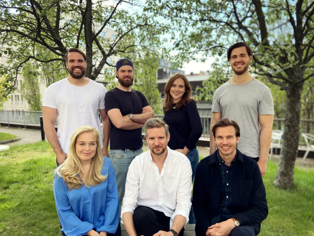 <p>Teamet bakom Insurello. Uppe till vänster: VD Marcus Janback</p>