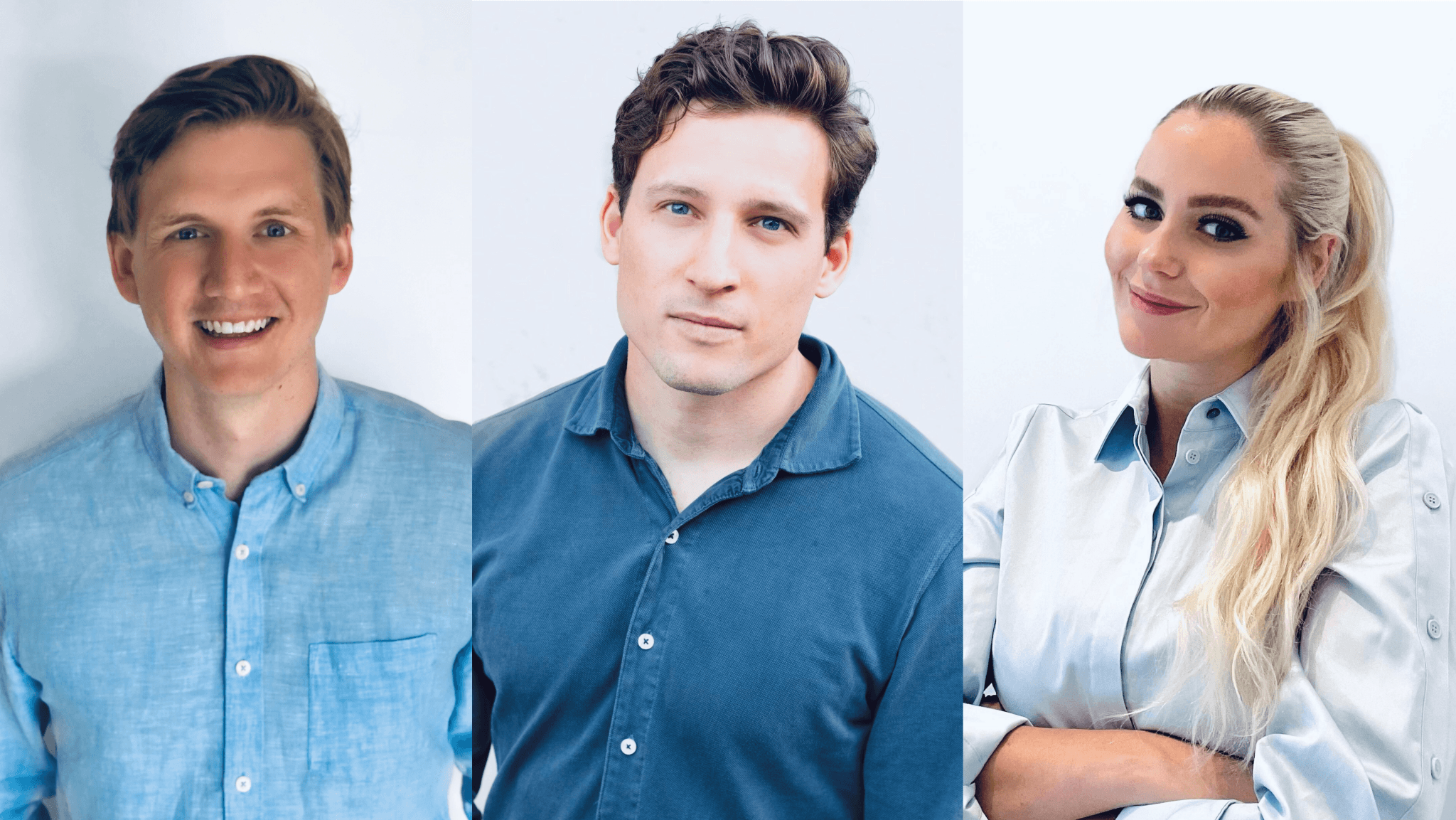 <p>Från vänster: Christoffer Long Grundare och VD, David Ekeflod Grundare och CTO, Lina Mattsson Grundare och CMO</p>