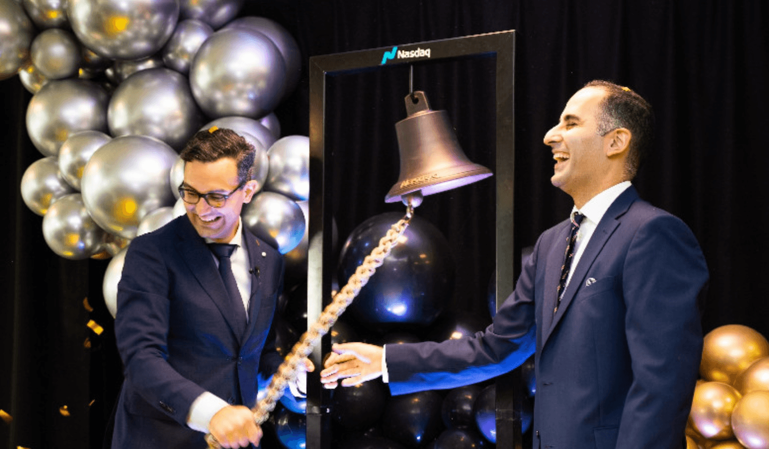 <p>Alan Mamedi och Nami Zarringhalam, grundare av Truecaller</p>