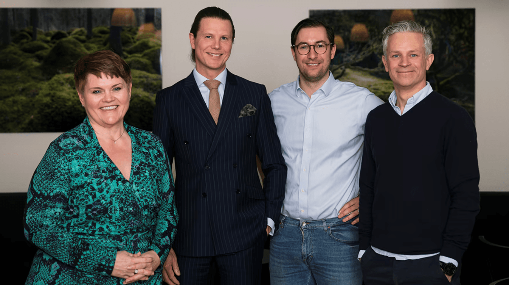 <p>Från vänster: Gunilla Svensson, vd Dina Försäkring AB, Patrik Möllsten vice vd Dina Försäkring AB, Carl Törnström, vd Heap och Jonas Nordlund, Investment Manager, JNE Invest.</p>