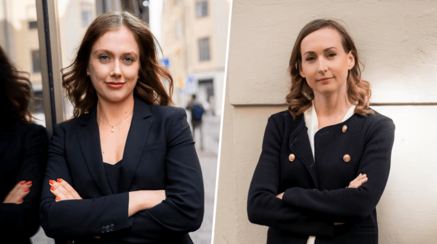 <p>Carolin Solskär vd och medgrundare till Nuverica och Julia Haglind vd och medgrundare till North House</p>