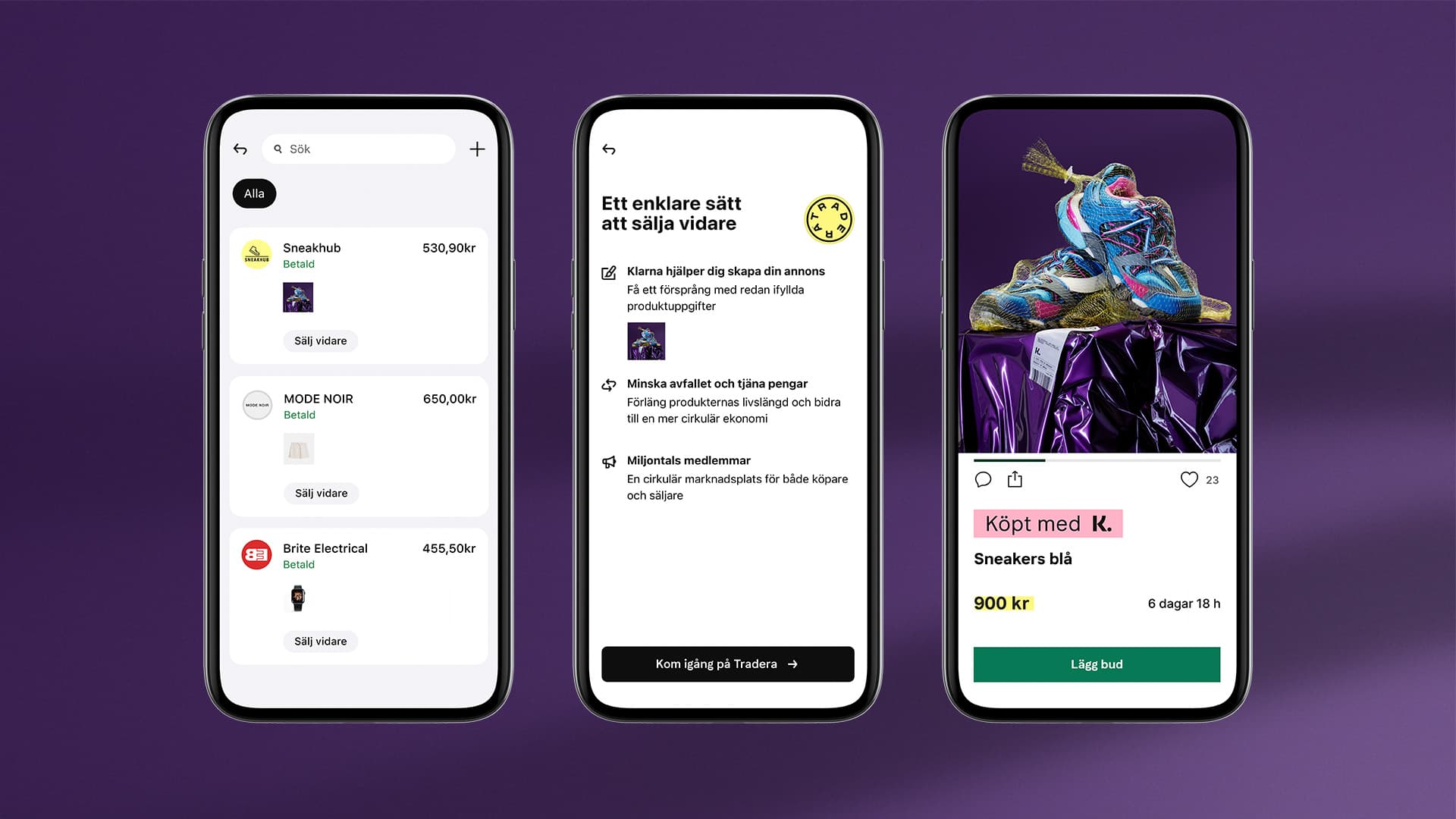 <p>Klarna inleder samarbete med Tradera</p>