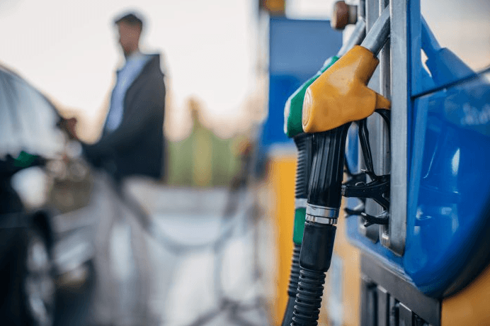 Bensin och diesel slut tomma pumpar