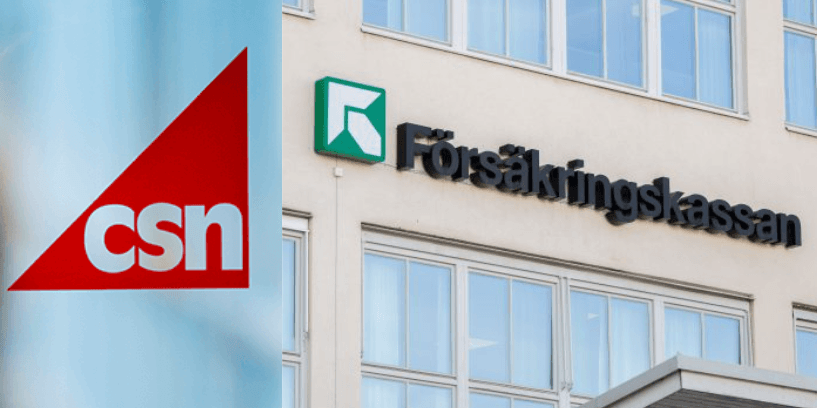 <p>omställningsstudiestöd 2025 – allt du behöver veta. Foto: CSN/Försäkringskassan/Montage</p>