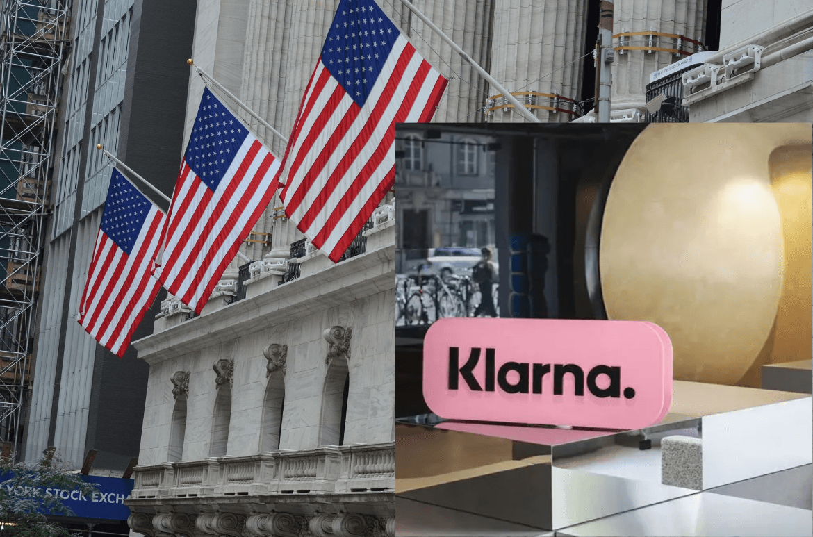 <p>Klarnas aktie fick en smakstart efter börsnoteringen. Foto: Klarna press/Pixabay/Montage</p>