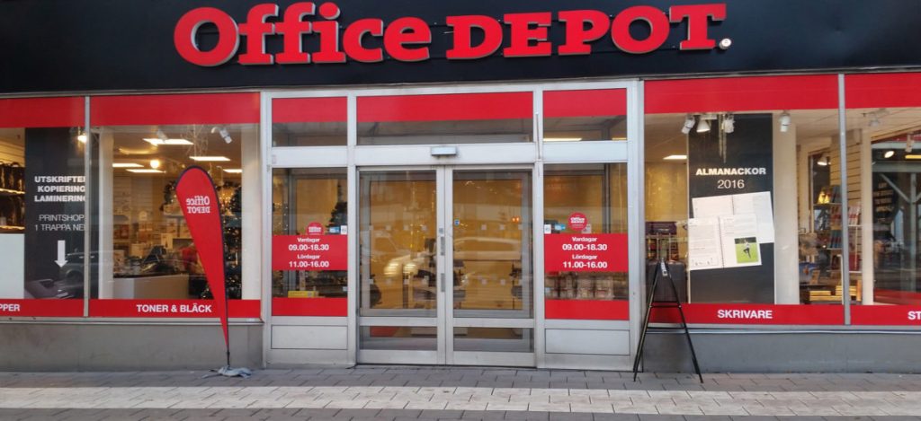 Office Depot stänger alla deras butiker